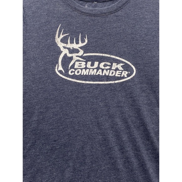 Buck Commander Womens Blue Deer Logo T-shirt Size LARGE - Picture 3 of 9